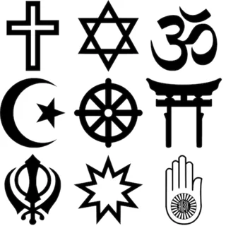 Symbols of the world's faith traditions